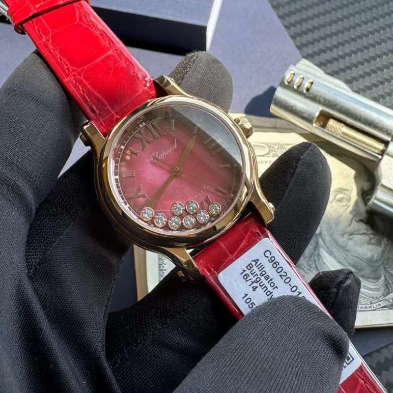 YF萧邦女表HAPPY SPORT红面贝母系列275378-5005腕表