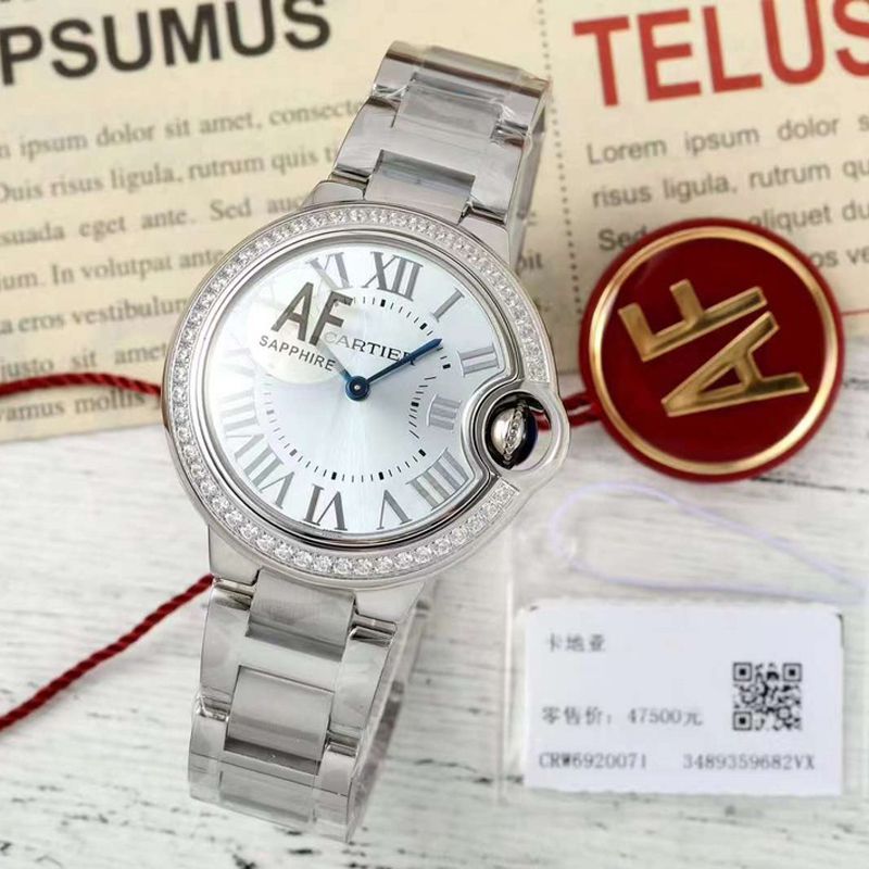 AF厂卡地亚蓝气球女士石英33毫米手表