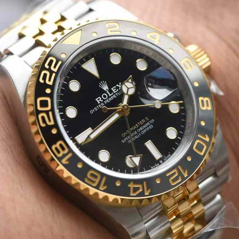 clean劳力士格林尼治型GMT间金皮蛋圈 m126713grnr-0001腕表
