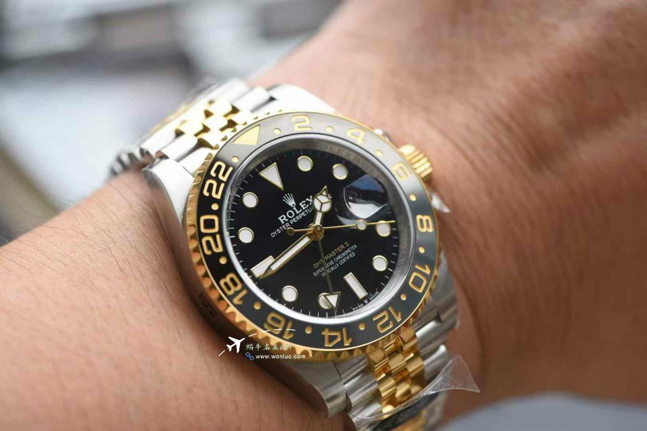 clean劳力士格林尼治型GMT间金皮蛋圈 m126713grnr-0001腕表 / R908