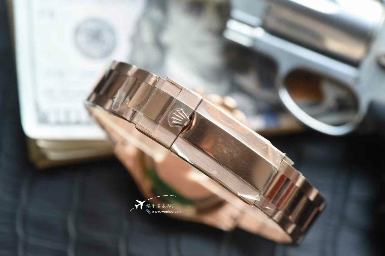 高端定制劳力士包金全莫桑石配重4130彩虹迪116595rbow-0004迪通拿腕表 / R909