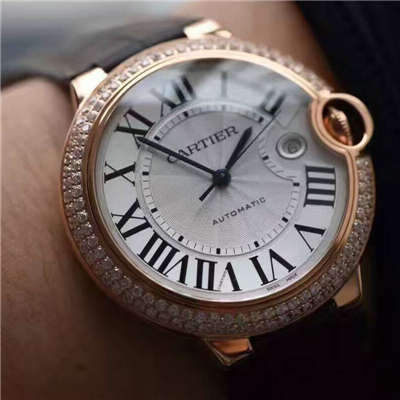   HBBV6厂卡地亚蓝气球系列WE900851男士42毫米镶钻腕表