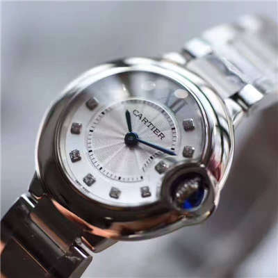   视频测评V6厂高卡地亚蓝气球系列小号28毫米WE902073女士石英腕表