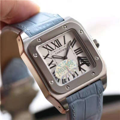   HBBV6厂卡地亚山度士W20106X8机械女士腕表