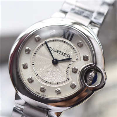   V6厂卡地亚蓝气球系列女士小号蓝气球33毫米石英手表