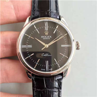   MK  劳力士切利尼系列50509黑盘黑带机械腕表