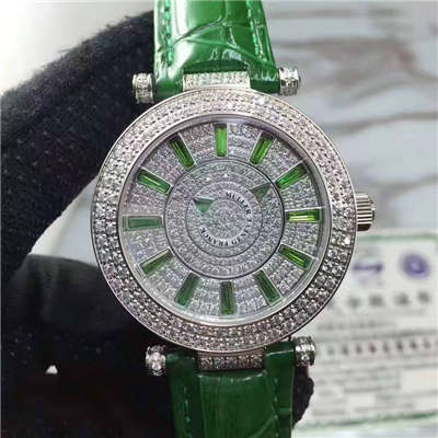 法兰克.穆勒DOUBLE MYSTERY系列42 DM D2R CD 白盘绿面表带女士腕表