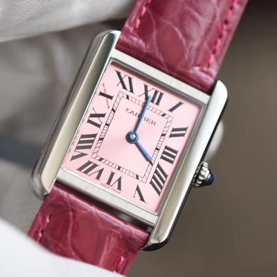   视频测评K11厂卡地亚坦克系列 W5200000 粉面女士石英腕表